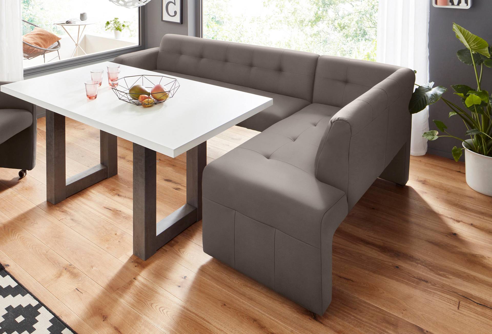 exxpo - sofa fashion Eckbank »Barista mit toller Detailverarbeitung, hohe Bodenfreiheit«, Komfortsitzhöhe 49cm, Frei im Raum stellbar exxpo - sofa fashion Eckbank »Barista mit toller Detailverarbeitung, hohe Bodenfreiheit«, Komfortsitzhöhe 49cm, Frei im Raum stellbar von exxpo - sofa fashion