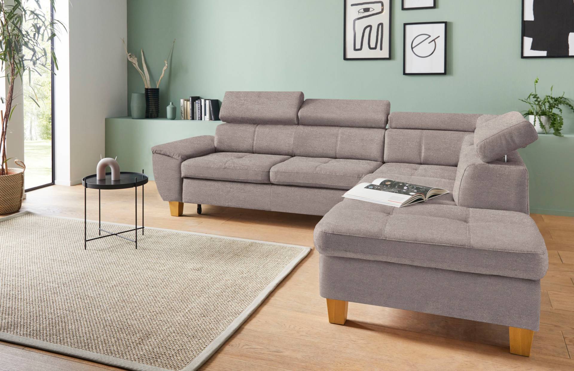 exxpo - sofa fashion Ecksofa »Enya, aufwendige Detailverarbeitung, hoher Sitzkomfort, bequem, L-Form«, mit Kopfteilverstellung, wahlweise Bettfunktion u. Bettkasten exxpo - sofa fashion Ecksofa »Enya, aufwendige Detailverarbeitung, hoher Sitzkomfort, bequem, L-Form«, mit Kopfteilverstellung, wahlweise Bettfunktion u. Bettkasten von exxpo - sofa fashion