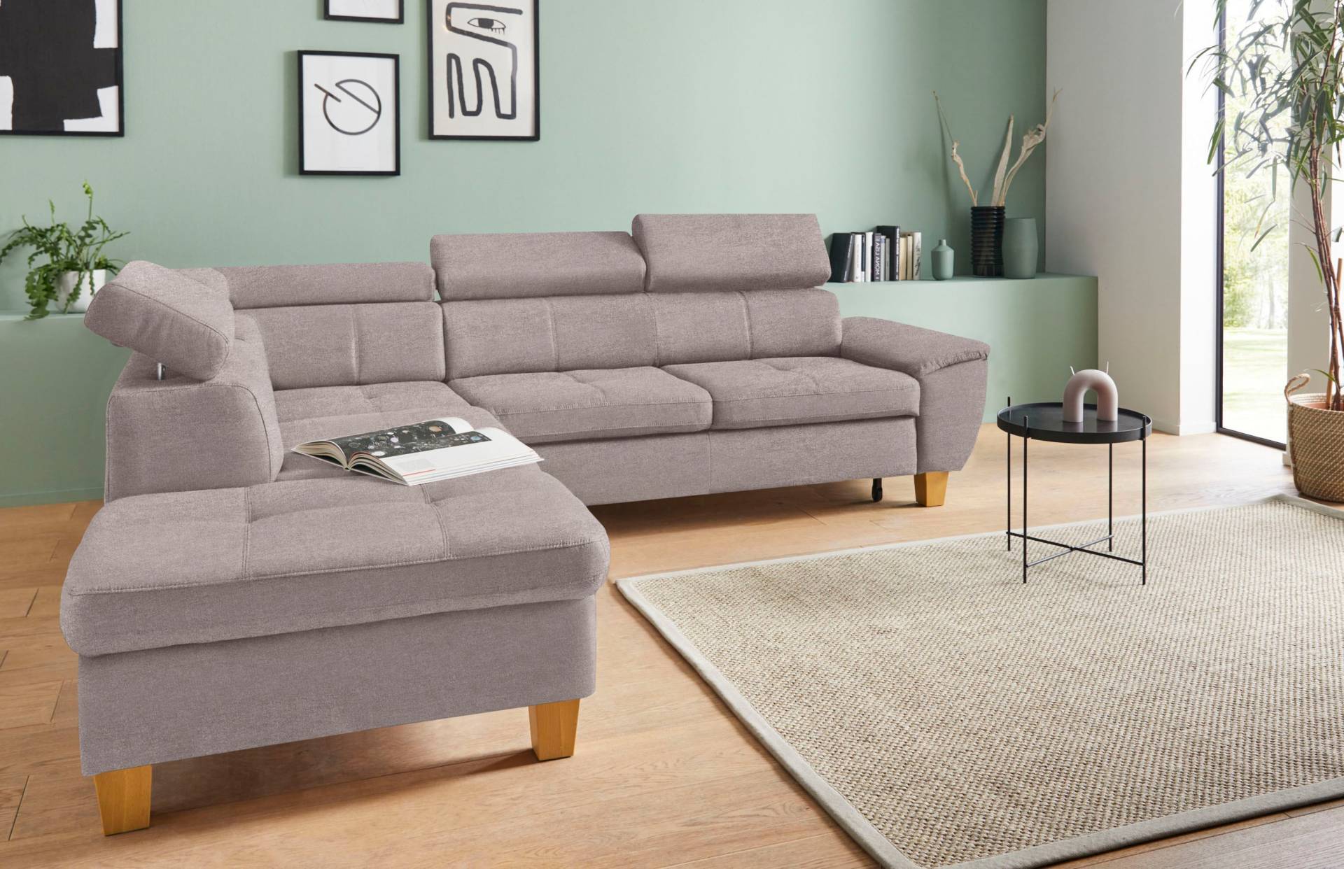 exxpo - sofa fashion Ecksofa »Enya, aufwendige Detailverarbeitung, hoher Sitzkomfort, bequem, L-Form«, mit Kopfteilverstellung, wahlweise Bettfunktion u. Bettkasten exxpo - sofa fashion Ecksofa »Enya, aufwendige Detailverarbeitung, hoher Sitzkomfort, bequem, L-Form«, mit Kopfteilverstellung, wahlweise Bettfunktion u. Bettkasten von exxpo - sofa fashion