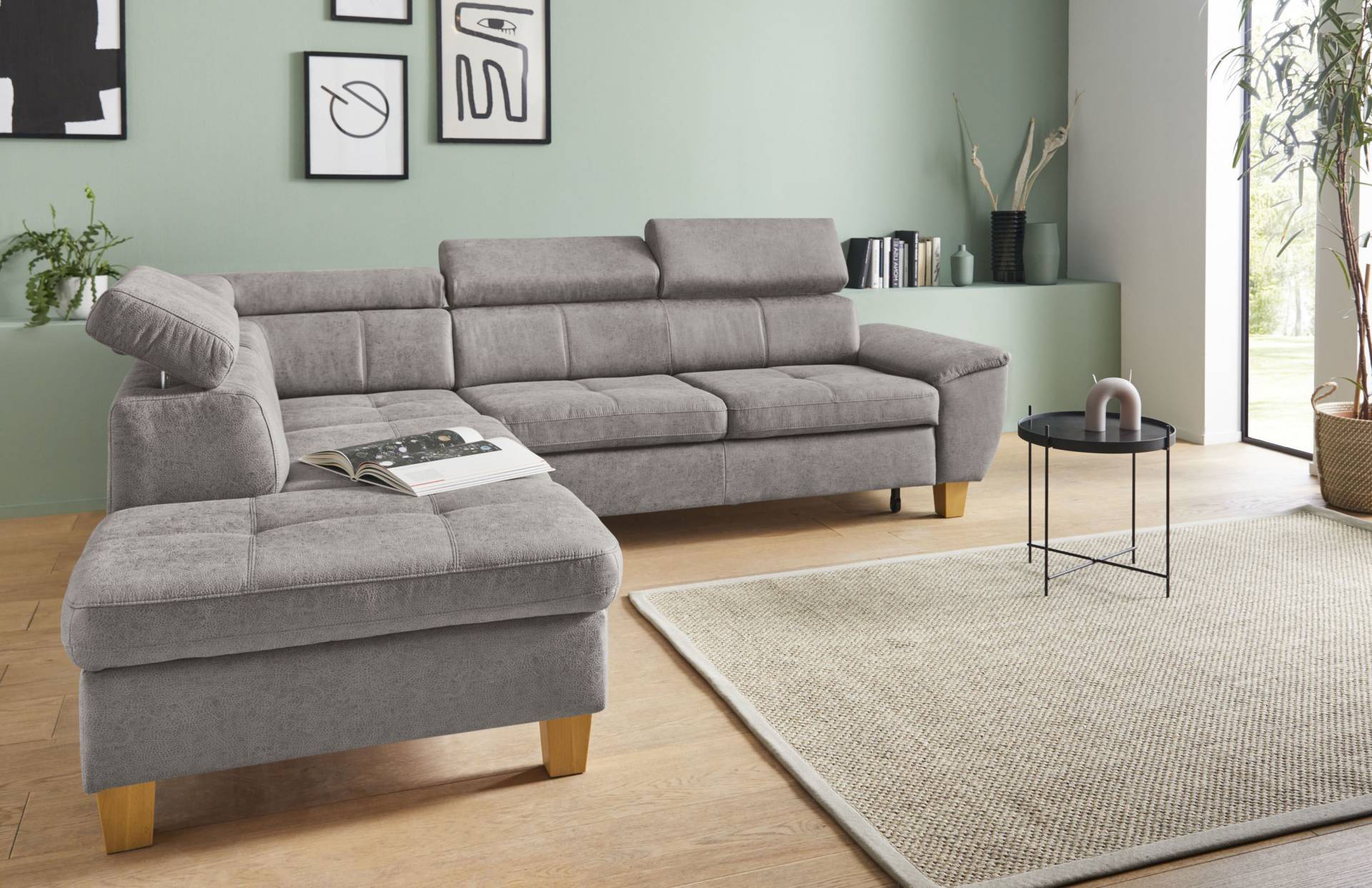 exxpo - sofa fashion Ecksofa »Enya, aufwendige Detailverarbeitung, hoher Sitzkomfort, bequem, L-Form«, mit Kopfteilverstellung, wahlweise Bettfunktion u. Bettkasten exxpo - sofa fashion Ecksofa »Enya, aufwendige Detailverarbeitung, hoher Sitzkomfort, bequem, L-Form«, mit Kopfteilverstellung, wahlweise Bettfunktion u. Bettkasten von exxpo - sofa fashion