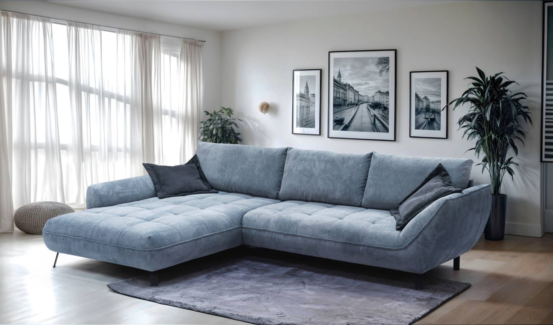 exxpo - sofa fashion Ecksofa »Biarritz modern und elegantes Mega Sofa mit tollem Sitzkomfort, L-Form«, XXL– Longchair Ecke in hochwertiger Verarbeitung, Stellmasse 324x203cm von exxpo - sofa fashion