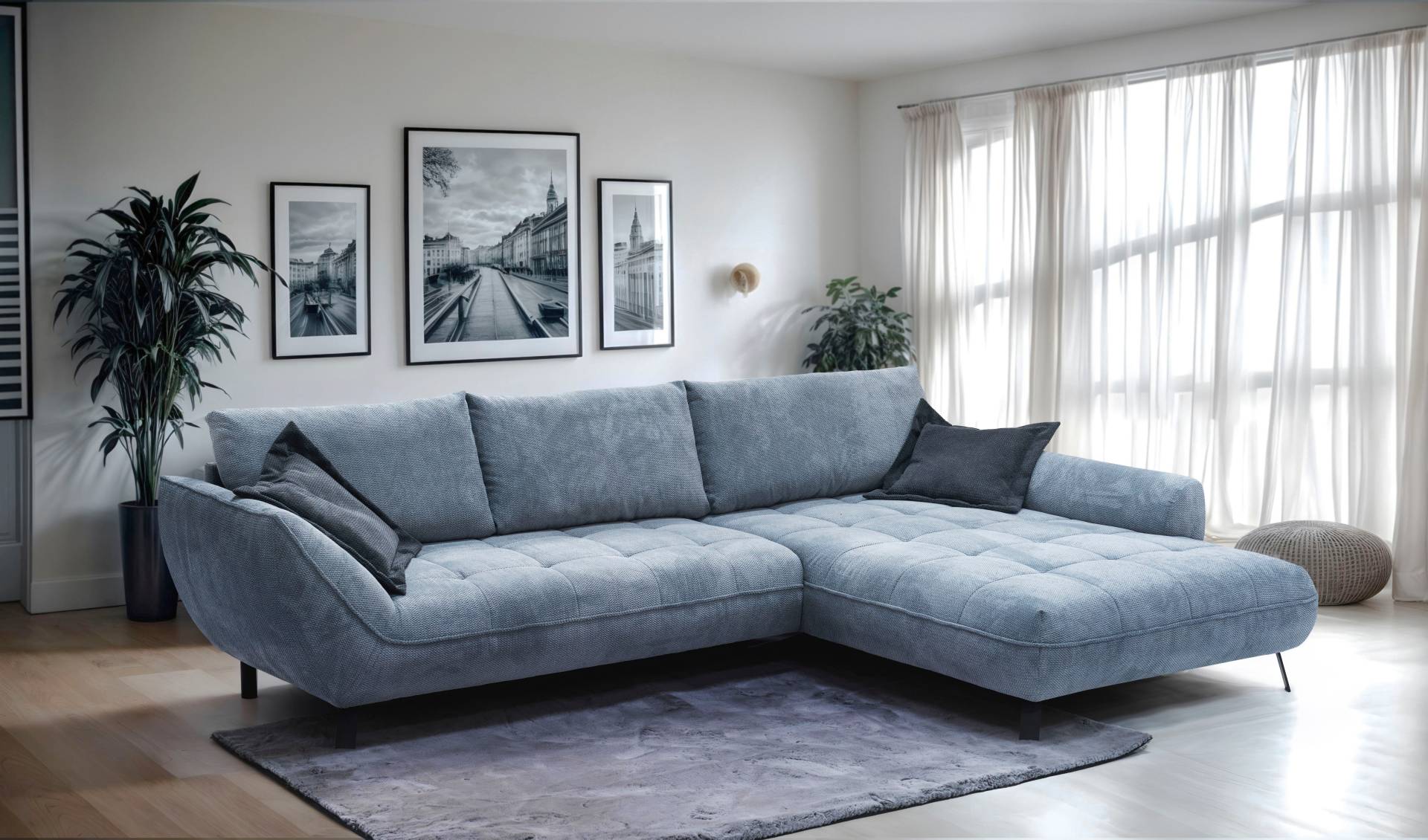 exxpo - sofa fashion Ecksofa »Biarritz modern und elegantes Mega Sofa mit tollem Sitzkomfort, L-Form«, XXL– Longchair Ecke in hochwertiger Verarbeitung, Stellmasse 324x203cm von exxpo - sofa fashion