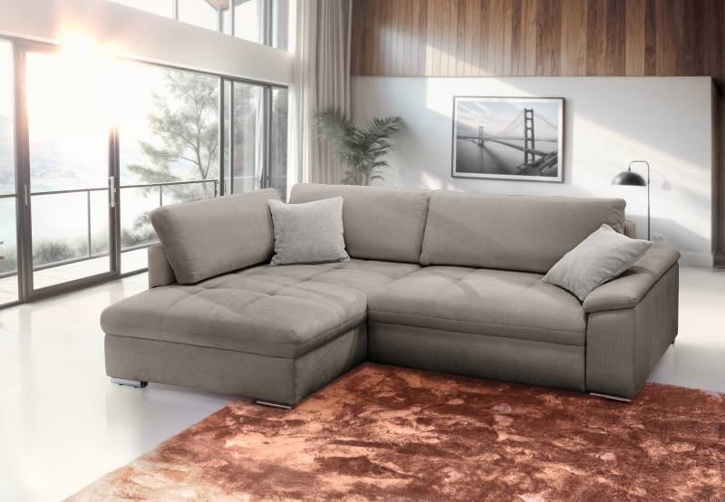 exxpo - sofa fashion Ecksofa »Casa Grande inkl. Bettfunktion, Bettkasten, OTTOs Choice, bequem«, L-Form, guter Sitzkomfort, grosse Liegefläche von exxpo - sofa fashion