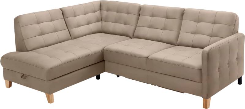 exxpo - sofa fashion Ecksofa »Elio, kompakt und komfortabel, bequem, zeitloses Design, L-Form«, wahlweise mit Bettfunktion und Bettkasten von exxpo - sofa fashion
