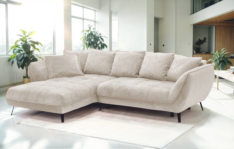 exxpo - sofa fashion Ecksofa »Midway mit einfacher Easy-Lift-Bettfunktion, bequem und modern«, inkl. Bettfunktion und praktischem Bettkasten, L-Form von exxpo - sofa fashion