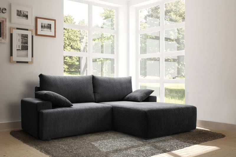 exxpo - sofa fashion Ecksofa »Orinoko, aktuelles Design und hoher Sitzkomfort, L-Form«, inkl. Bettfunktion und Bettkasten, schöne Farben im angesagten Cord von exxpo - sofa fashion