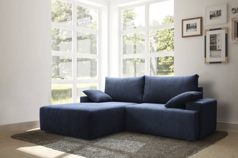 exxpo - sofa fashion Ecksofa »Orinoko, aktuelles Design und hoher Sitzkomfort, L-Form«, inkl. Bettfunktion und Bettkasten, schöne Farben im angesagten Cord von exxpo - sofa fashion