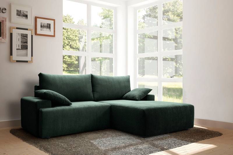 exxpo - sofa fashion Ecksofa »Orinoko, aktuelles Design und hoher Sitzkomfort, L-Form«, inkl. Bettfunktion und Bettkasten, schöne Farben im angesagten Cord von exxpo - sofa fashion