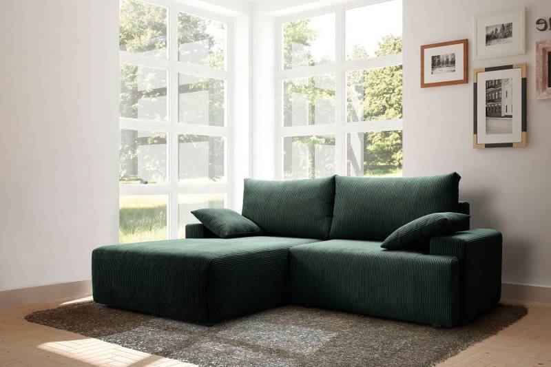 exxpo - sofa fashion Ecksofa »Orinoko, aktuelles Design und hoher Sitzkomfort, L-Form«, inkl. Bettfunktion und Bettkasten, schöne Farben im angesagten Cord von exxpo - sofa fashion