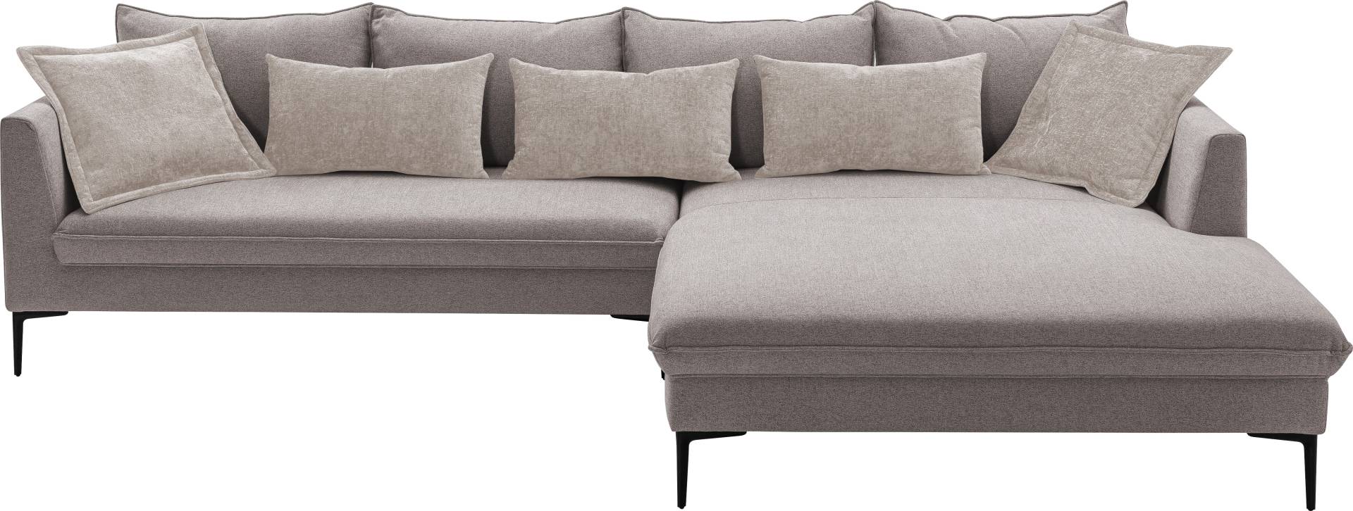exxpo - sofa fashion Ecksofa »Piazza, elegant und edel, Designsofa mit tollem Sitzkomfort,«, (2 St.), Longchair Ecke in hochwertiger Verarbeitung, Stellmasse 321x187cm von exxpo - sofa fashion