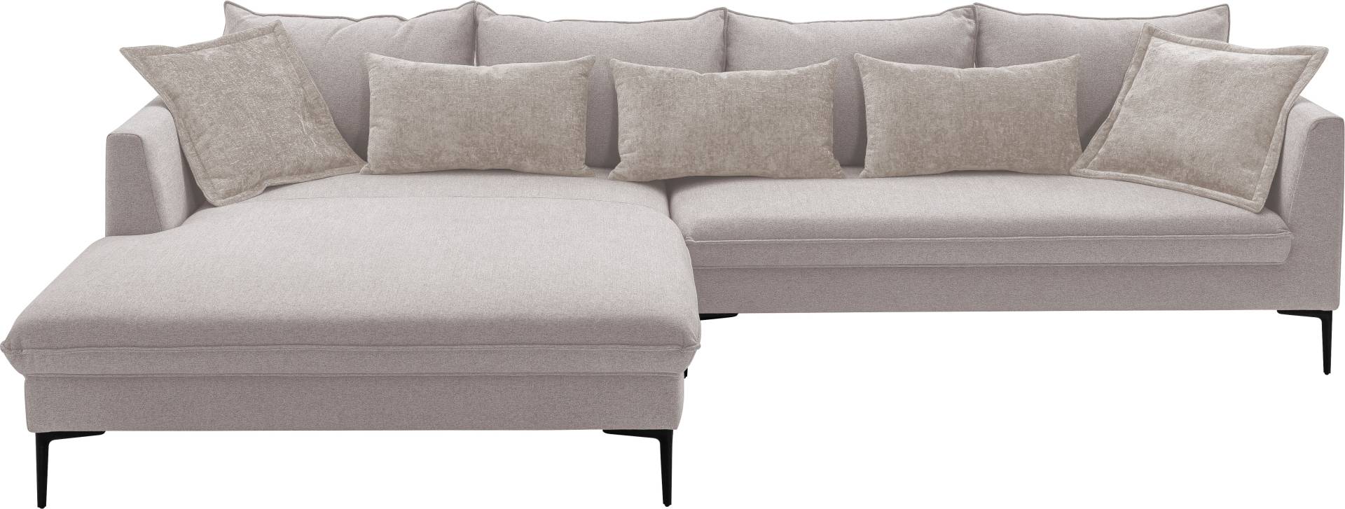 exxpo - sofa fashion Ecksofa »Piazza, elegant und edel, Designsofa mit tollem Sitzkomfort,«, (2 St.), Longchair Ecke in hochwertiger Verarbeitung, Stellmasse 321x187cm von exxpo - sofa fashion