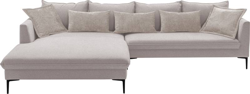 exxpo - sofa fashion Ecksofa »Piazza, elegant und edel, Designsofa mit tollem Sitzkomfort,«, (2 St.), Longchair Ecke in hochwertiger Verarbeitung, Stellmasse 321x187cm von exxpo - sofa fashion