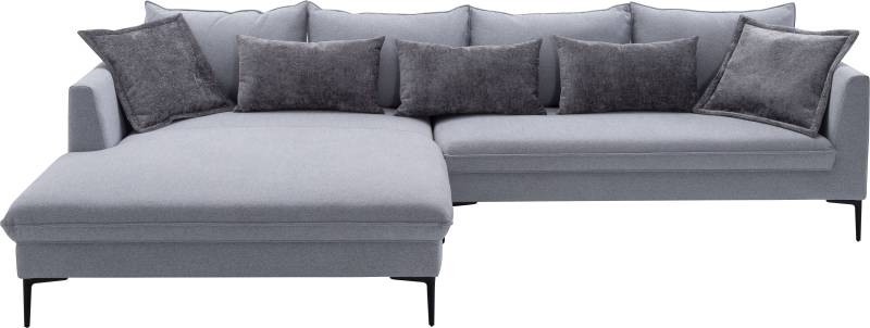 exxpo - sofa fashion Ecksofa »Piazza, elegant und edel, Designsofa mit tollem Sitzkomfort,«, (2 St.), Longchair Ecke in hochwertiger Verarbeitung, Stellmasse 321x187cm von exxpo - sofa fashion