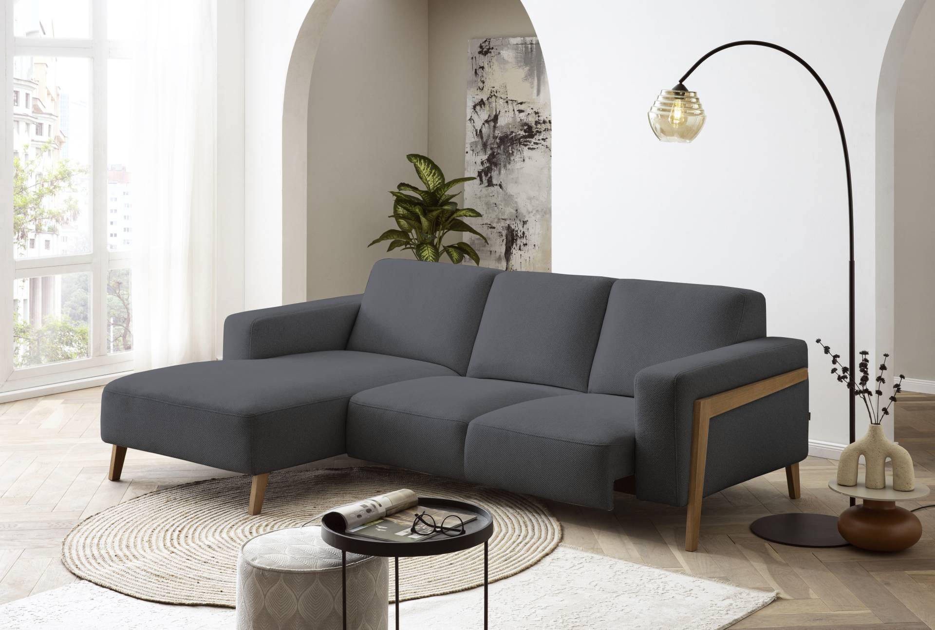 exxpo - sofa fashion Ecksofa »Starr, modern und klassisches Design, hochwertige Verarbeitung, bequem«, L-Form, wahlw. elektrische Sitztiefenverstellung, Massivholzfüsse exxpo - sofa fashion Ecksofa »Starr, modern und klassisches Design, hochwertige Verarbeitung, bequem«, L-Form, wahlw. elektrische Sitztiefenverstellung, Massivholzfüsse von exxpo - sofa fashion