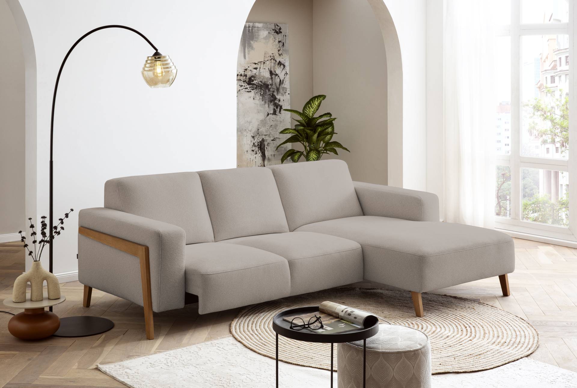 exxpo - sofa fashion Ecksofa »Starr, modern und klassisches Design, hochwertige Verarbeitung, bequem«, L-Form, wahlw. elektrische Sitztiefenverstellung, Massivholzfüsse exxpo - sofa fashion Ecksofa »Starr, modern und klassisches Design, hochwertige Verarbeitung, bequem«, L-Form, wahlw. elektrische Sitztiefenverstellung, Massivholzfüsse von exxpo - sofa fashion