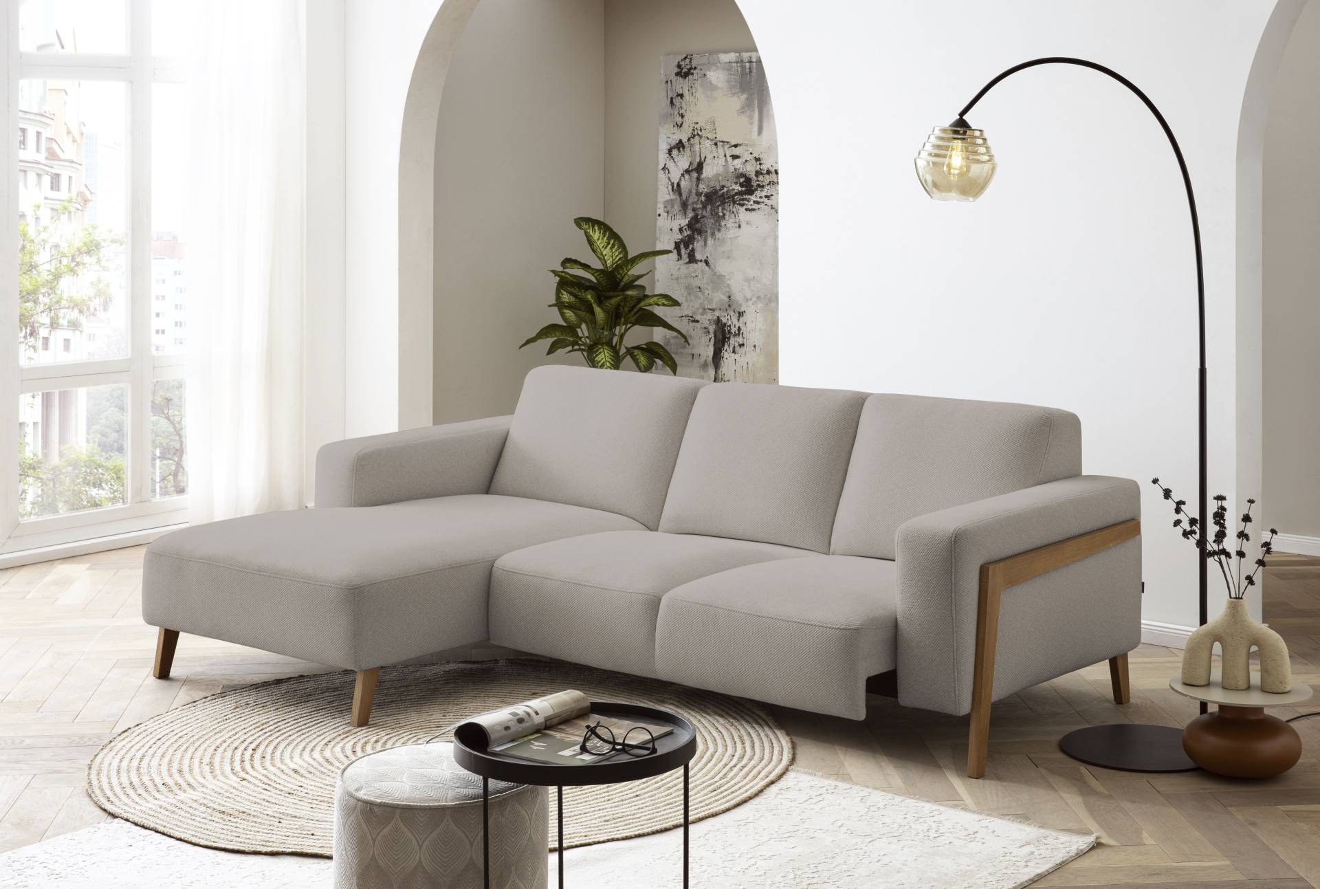 exxpo - sofa fashion Ecksofa »Starr, modern und klassisches Design, hochwertige Verarbeitung, bequem«, L-Form, wahlw. elektrische Sitztiefenverstellung, Massivholzfüsse exxpo - sofa fashion Ecksofa »Starr, modern und klassisches Design, hochwertige Verarbeitung, bequem«, L-Form, wahlw. elektrische Sitztiefenverstellung, Massivholzfüsse von exxpo - sofa fashion