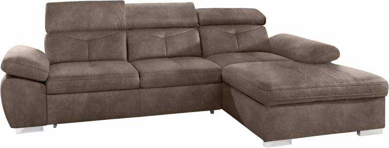 exxpo - sofa fashion Ecksofa »Spring, super bequem, mit Armteil- und Kopfteilfunktion, OTTOs Choice«, L-Form, wahlweise mit Bettfunktion und Bettkasten von exxpo - sofa fashion