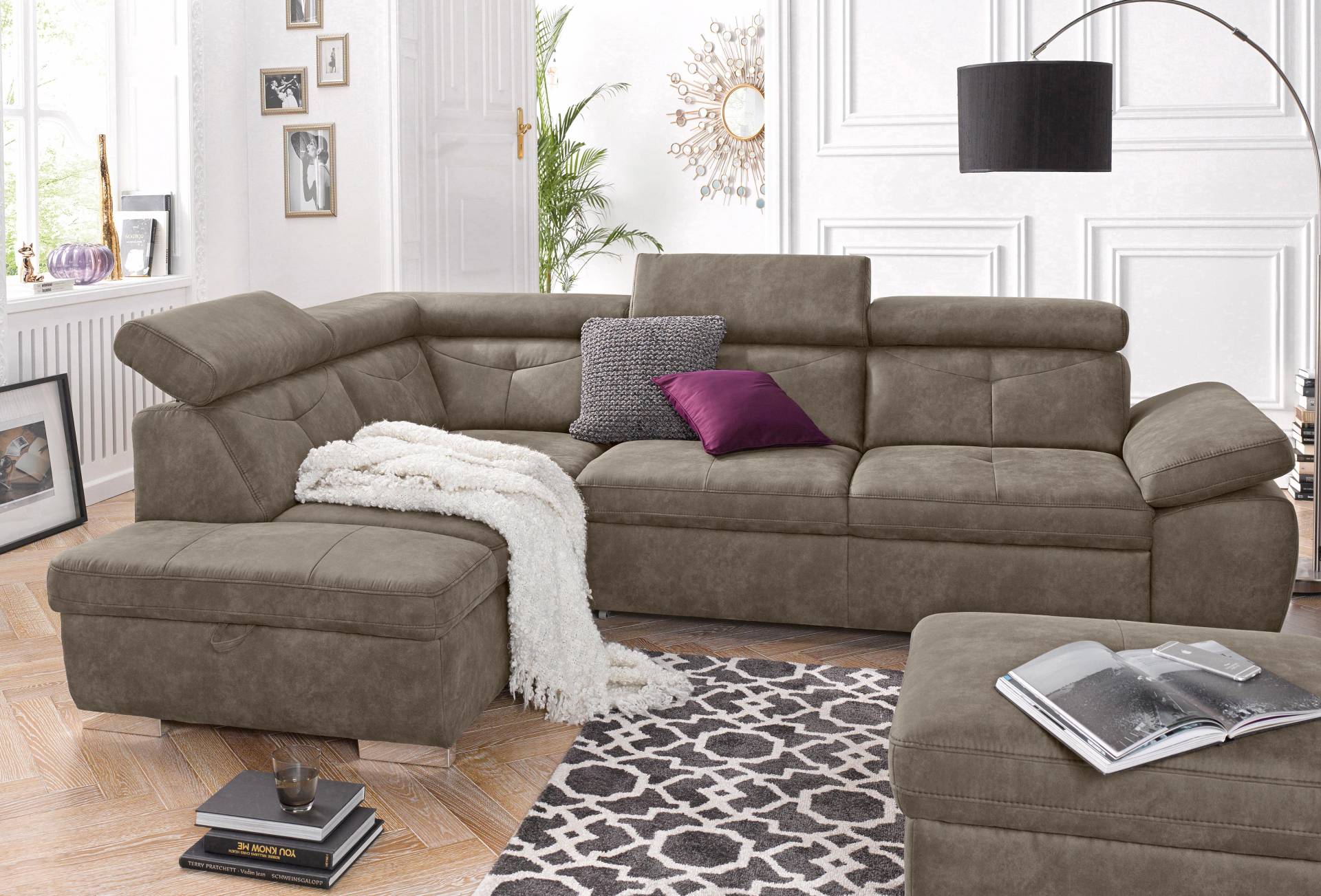 exxpo - sofa fashion Ecksofa »Spring, super bequem und komfortabel mit Armteil- und Kopfteilfunktion«, wahlweise mit Bettfunktion und Bettkasten, L-Form exxpo - sofa fashion Ecksofa »Spring, super bequem und komfortabel mit Armteil- und Kopfteilfunktion«, wahlweise mit Bettfunktion und Bettkasten, L-Form von exxpo - sofa fashion
