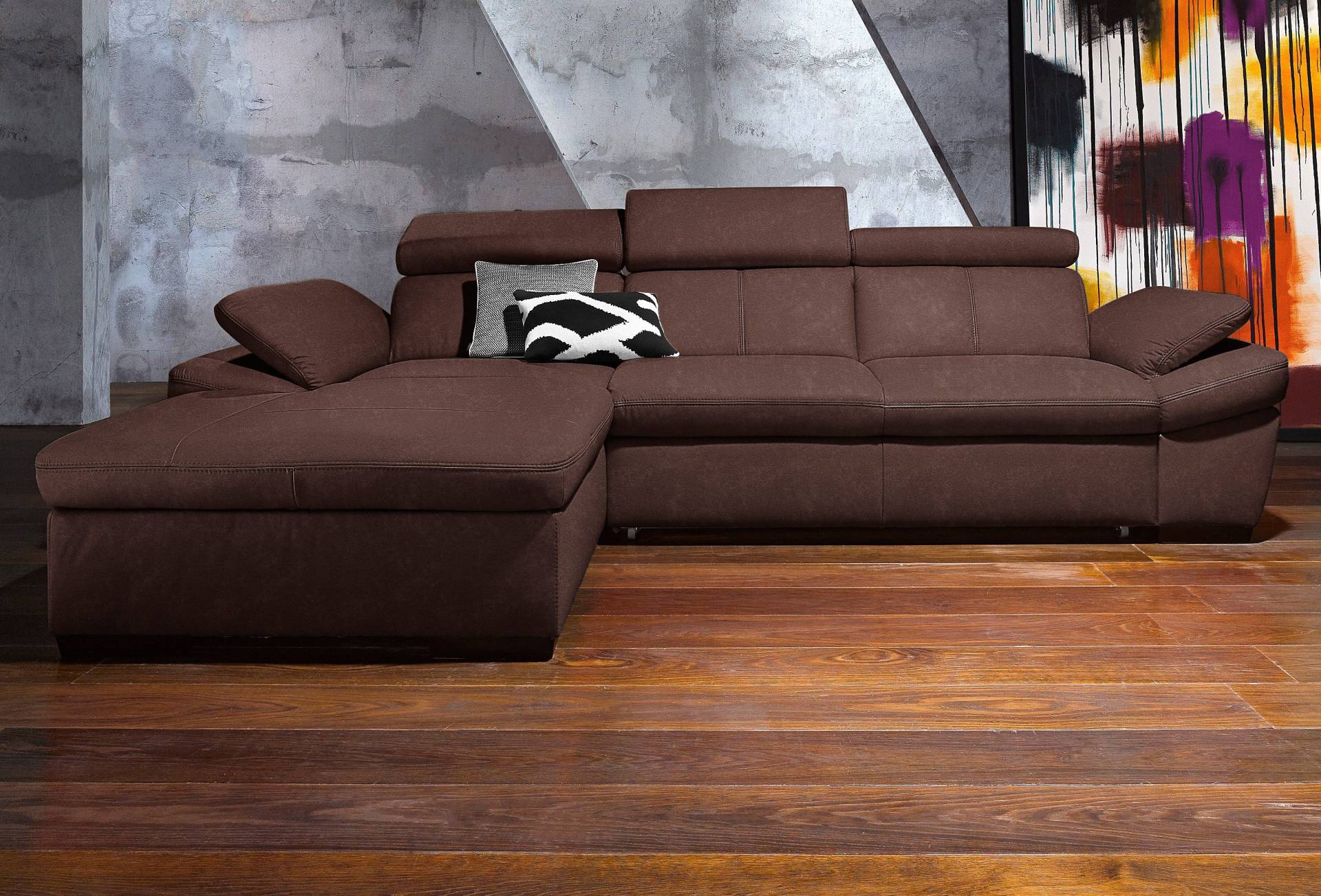exxpo - sofa fashion Ecksofa »Salerno, klassisch modernes Funktionssofa, hoher Sitzkomfort, L-Form«, inkl. Kopf- und Armteilverstellung, wahlweise mit Bettfunktion exxpo - sofa fashion Ecksofa »Salerno, klassisch modernes Funktionssofa, hoher Sitzkomfort, L-Form«, inkl. Kopf- und Armteilverstellung, wahlweise mit Bettfunktion von exxpo - sofa fashion
