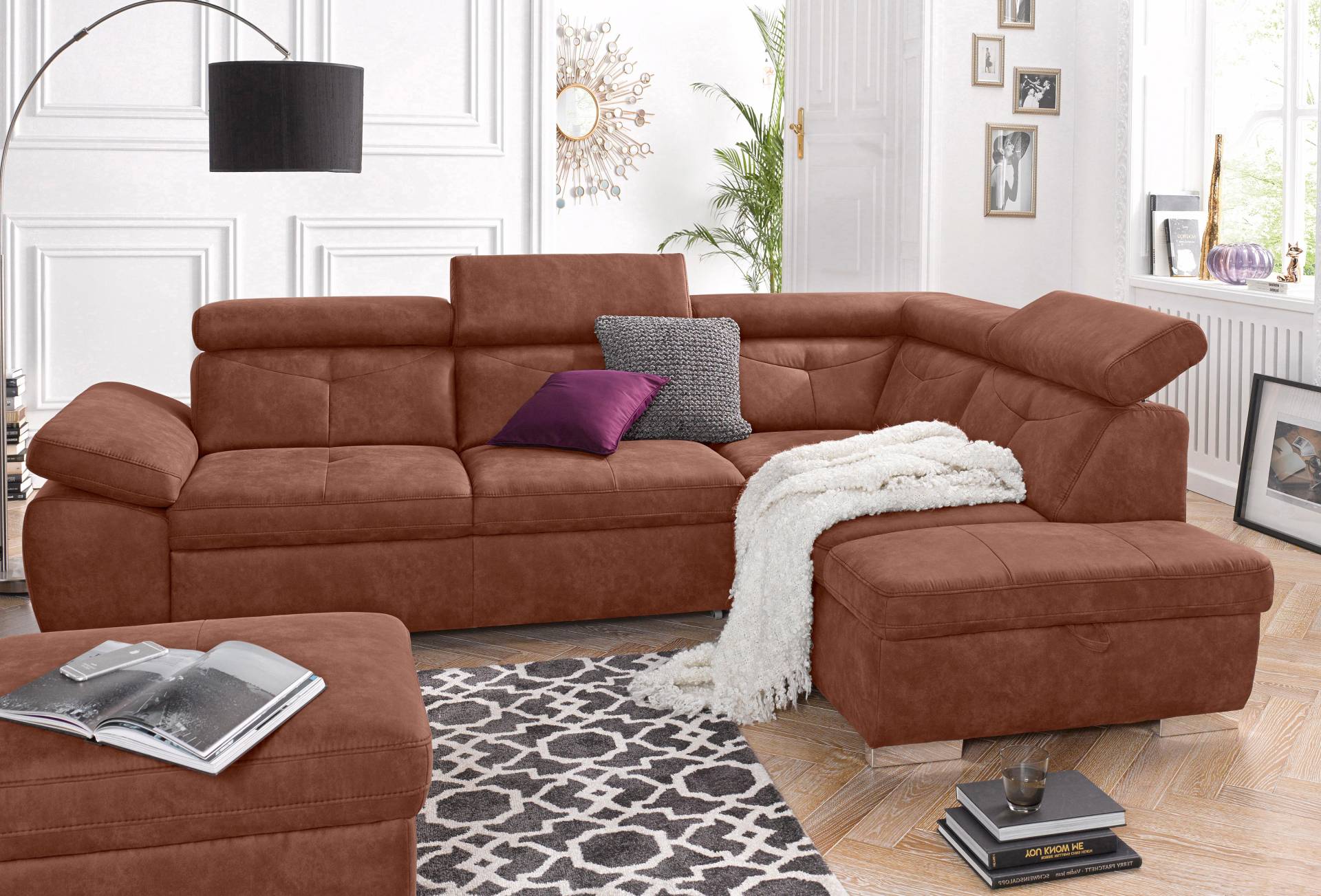 exxpo - sofa fashion Ecksofa »Spring, super bequem und komfortabel mit Armteil- und Kopfteilfunktion«, wahlweise mit Bettfunktion und Bettkasten, L-Form exxpo - sofa fashion Ecksofa »Spring, super bequem und komfortabel mit Armteil- und Kopfteilfunktion«, wahlweise mit Bettfunktion und Bettkasten, L-Form von exxpo - sofa fashion