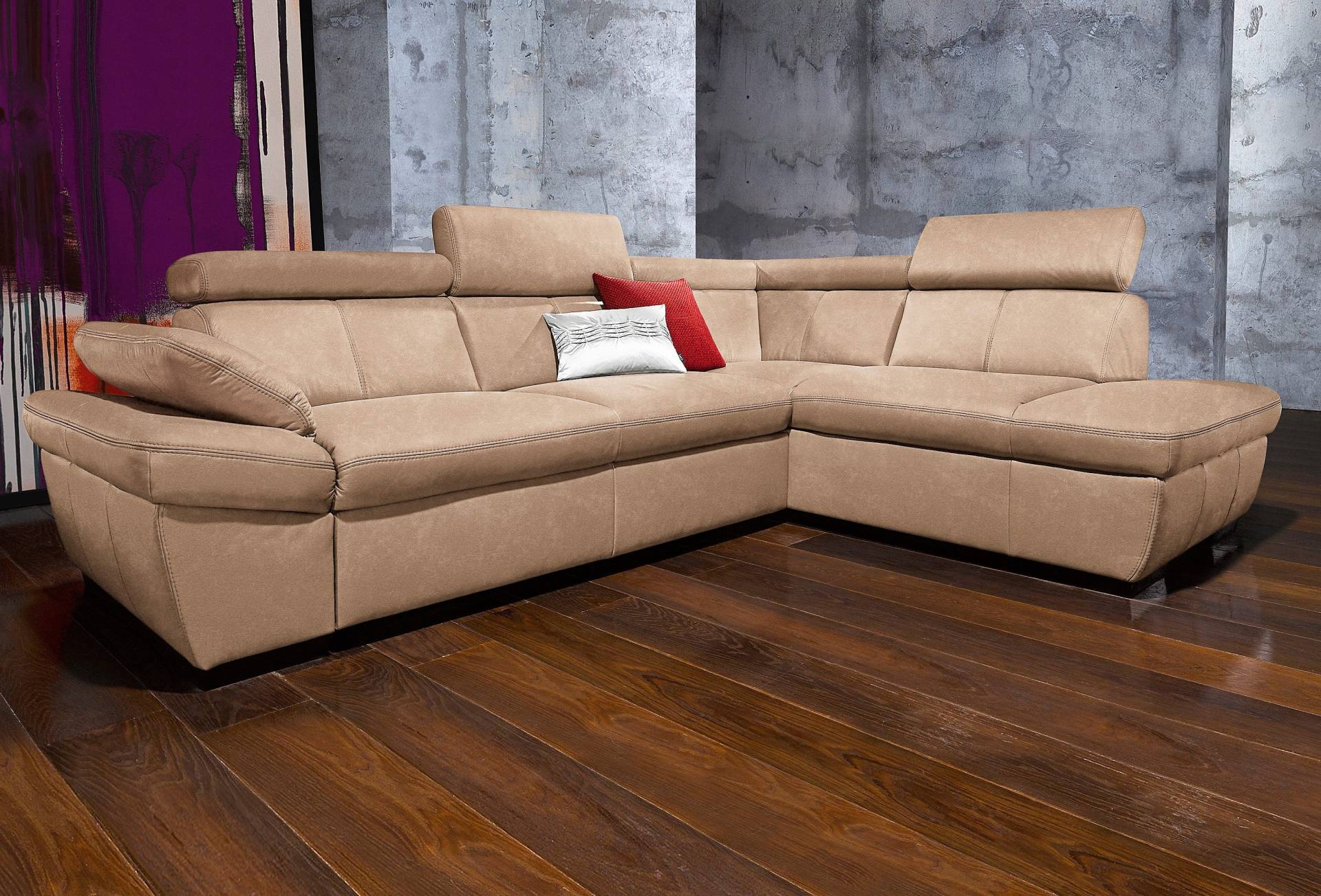exxpo - sofa fashion Ecksofa »Salerno, klassisch modernes Funktionssofa, hoher Sitzkomfort, L-Form«, inkl. Kopf- und Armteilverstellung, wahlweise mit Bettfunktion exxpo - sofa fashion Ecksofa »Salerno, klassisch modernes Funktionssofa, hoher Sitzkomfort, L-Form«, inkl. Kopf- und Armteilverstellung, wahlweise mit Bettfunktion von exxpo - sofa fashion