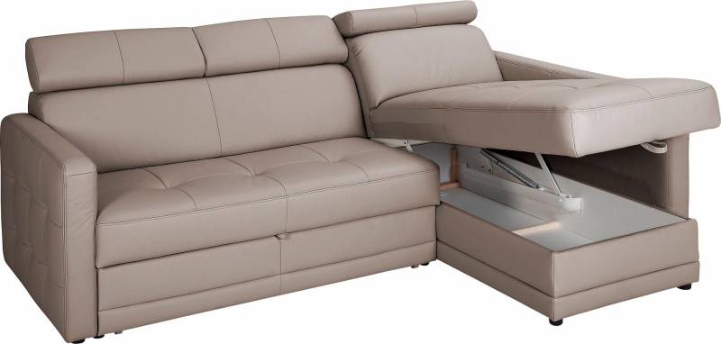 exxpo - sofa fashion Ecksofa »Arles, bequeme Federkernunterfederung, OTTOs Choice, L-Form«, wahlweise mit Bettfunktion und Bettkasten, inkl. Kopfteilverstellung von exxpo - sofa fashion