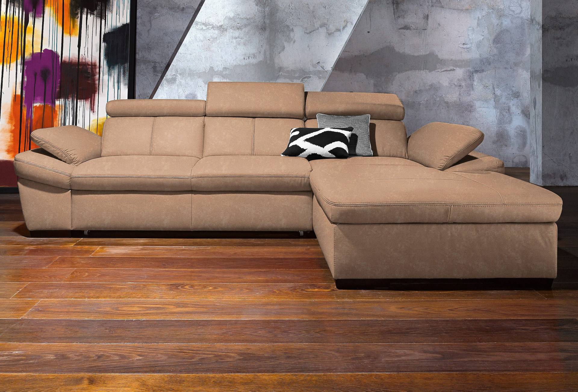 exxpo - sofa fashion Ecksofa »Salerno, klassisch modernes Funktionssofa, hoher Sitzkomfort, L-Form«, inkl. Kopf- und Armteilverstellung, wahlweise mit Bettfunktion exxpo - sofa fashion Ecksofa »Salerno, klassisch modernes Funktionssofa, hoher Sitzkomfort, L-Form«, inkl. Kopf- und Armteilverstellung, wahlweise mit Bettfunktion von exxpo - sofa fashion