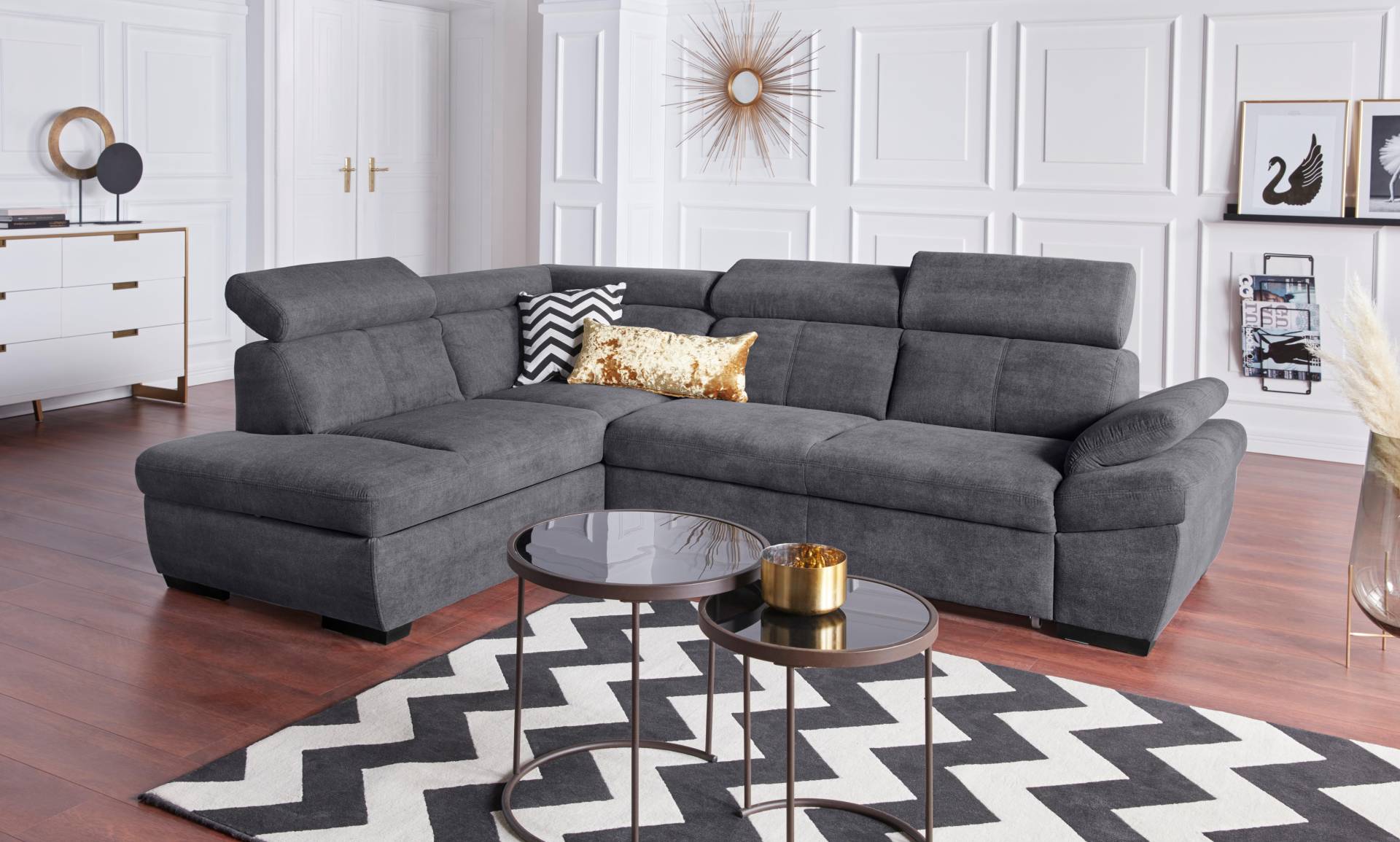 exxpo - sofa fashion Ecksofa »Salerno, klassisch modernes Funktionssofa, hoher Sitzkomfort, L-Form«, inkl. Kopf- und Armteilverstellung, wahlweise mit Bettfunktion exxpo - sofa fashion Ecksofa »Salerno, klassisch modernes Funktionssofa, hoher Sitzkomfort, L-Form«, inkl. Kopf- und Armteilverstellung, wahlweise mit Bettfunktion von exxpo - sofa fashion