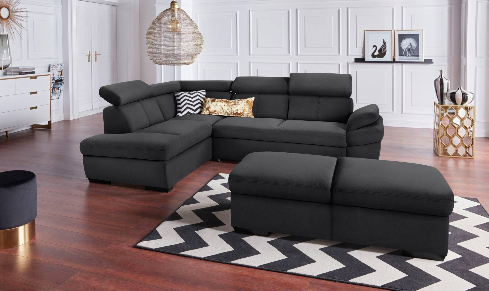 exxpo - sofa fashion Ecksofa »Salerno, klassisch modernes Funktionssofa, hoher Sitzkomfort, L-Form«, inkl. Kopf- und Armteilverstellung, wahlweise mit Bettfunktion exxpo - sofa fashion Ecksofa »Salerno, klassisch modernes Funktionssofa, hoher Sitzkomfort, L-Form«, inkl. Kopf- und Armteilverstellung, wahlweise mit Bettfunktion von exxpo - sofa fashion
