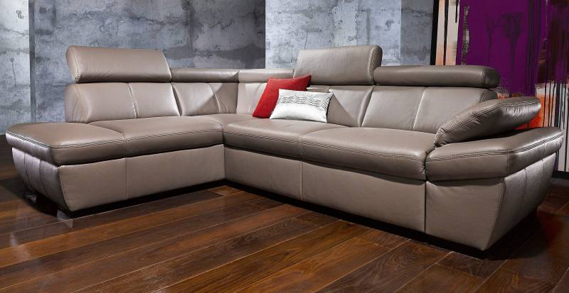 exxpo - sofa fashion Ecksofa »Salerno, klassisch modernes Funktionssofa, hoher Sitzkomfort, L-Form«, inkl. Kopf- und Armteilverstellung, wahlweise mit Bettfunktion von exxpo - sofa fashion