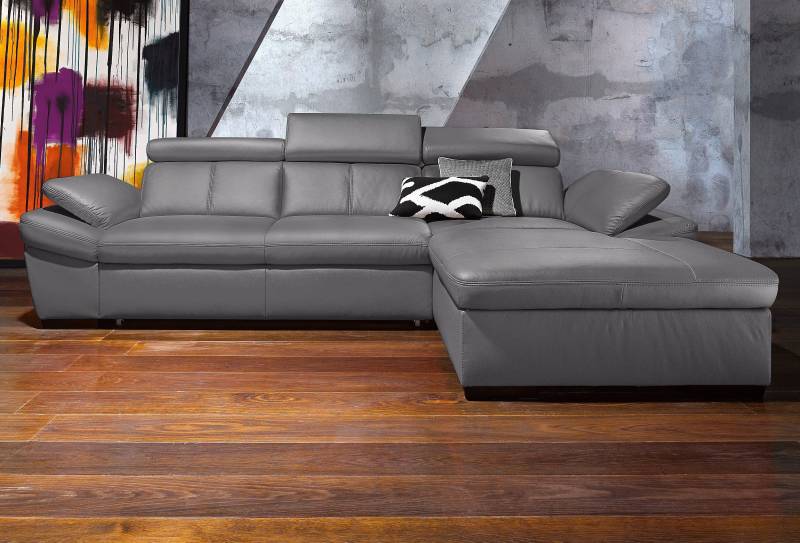 exxpo - sofa fashion Ecksofa »Salerno«, inklusive Kopfteil- und Armteilverstellung, wahlweise mit Bettfunktion von exxpo - sofa fashion