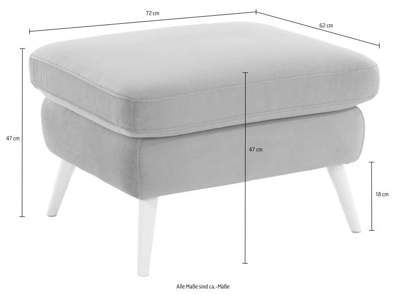 exxpo - sofa fashion Hocker »Scandi bequem und elegant mit hohem Holzfuss«, bequem und elegant mit hohem Holzfuss von exxpo - sofa fashion