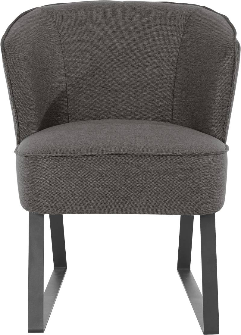 exxpo - sofa fashion Sessel »Americano, Loungesessel«, mit Keder und Metallfüssen, Bezug in verschiedenen Qualitäten, 1 Stck. von exxpo - sofa fashion