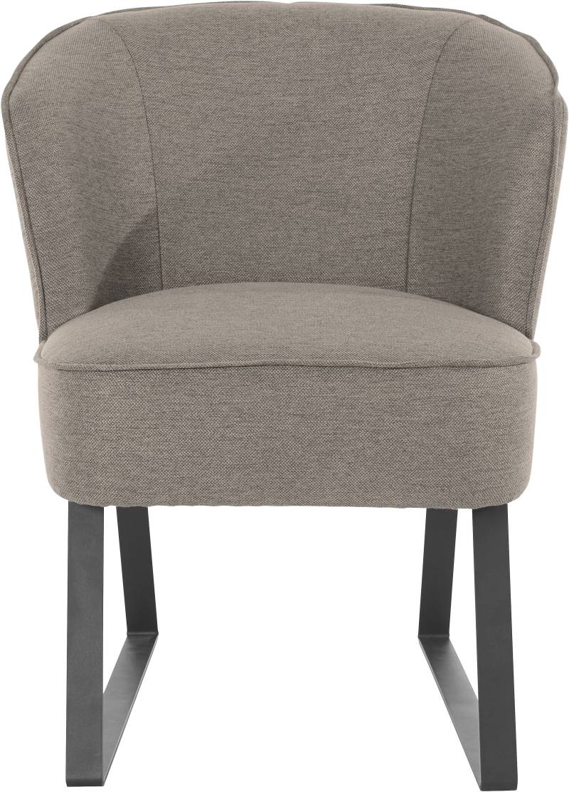 exxpo - sofa fashion Sessel »Americano, Loungesessel«, mit Keder und Metallfüssen, Bezug in verschiedenen Qualitäten, 1 Stck. von exxpo - sofa fashion
