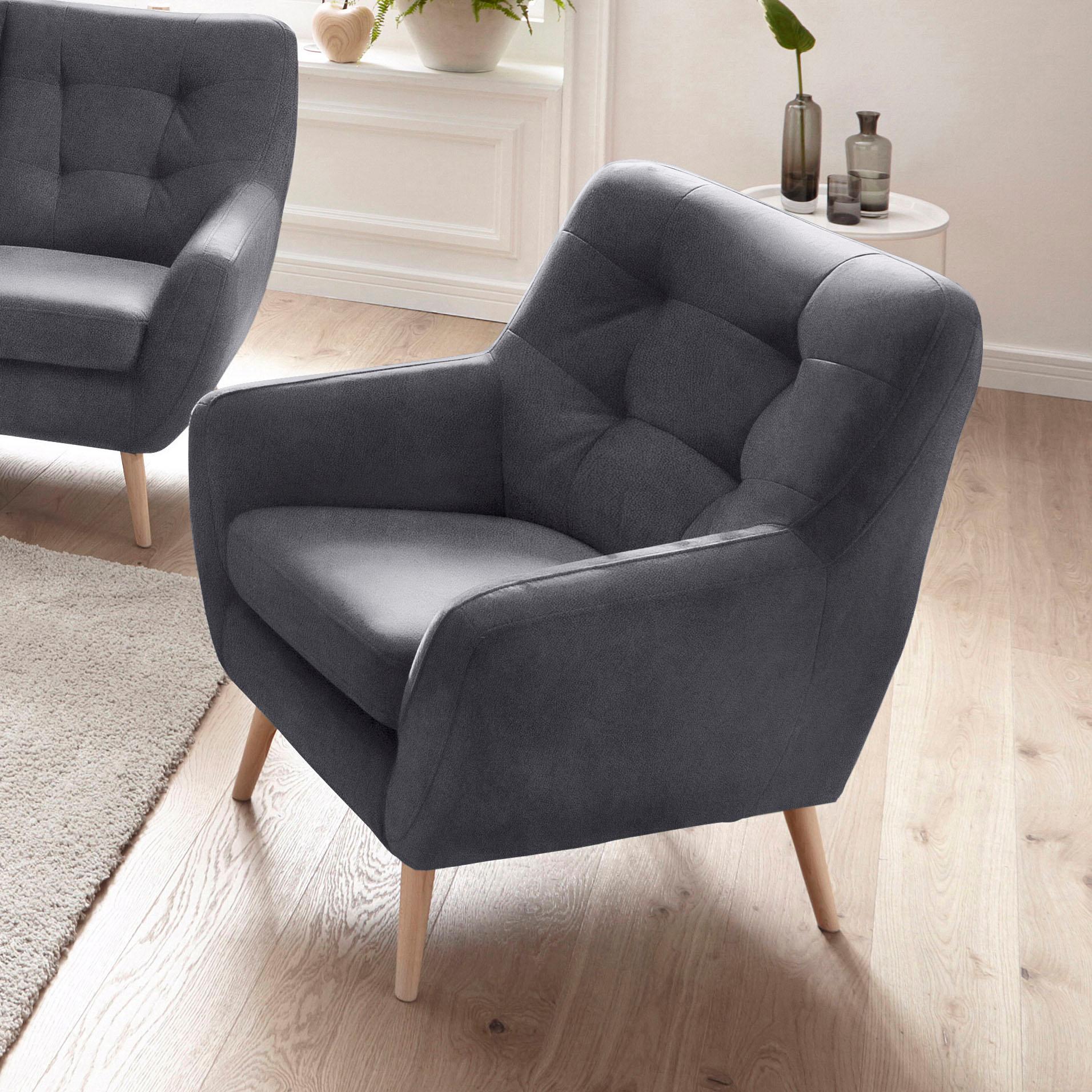 exxpo - sofa fashion Sessel »Scandi, Loungesessel mit tollem Sitzkomfort, hochwertige Polsterung«, bequem, hohe Holzfüsse exxpo - sofa fashion Sessel »Scandi, Loungesessel mit tollem Sitzkomfort, hochwertige Polsterung«, bequem, hohe Holzfüsse von exxpo - sofa fashion