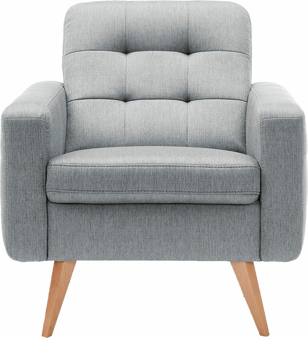 exxpo - sofa fashion Sessel »Nappa, Loungesessel mit aktueller Rückensteppung, bequem und modern«, hohe Holzfüsse exxpo - sofa fashion Sessel »Nappa, Loungesessel mit aktueller Rückensteppung, bequem und modern«, hohe Holzfüsse von exxpo - sofa fashion