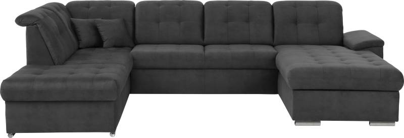 exxpo - sofa fashion Wohnlandschaft »Durango, aufwendige Sitz- und Rückenverarbeitung, bequem, U-Form«, inkl. Kopfteilverstellung, wahlweise mit Bettfunktion und Bettkasten von exxpo - sofa fashion