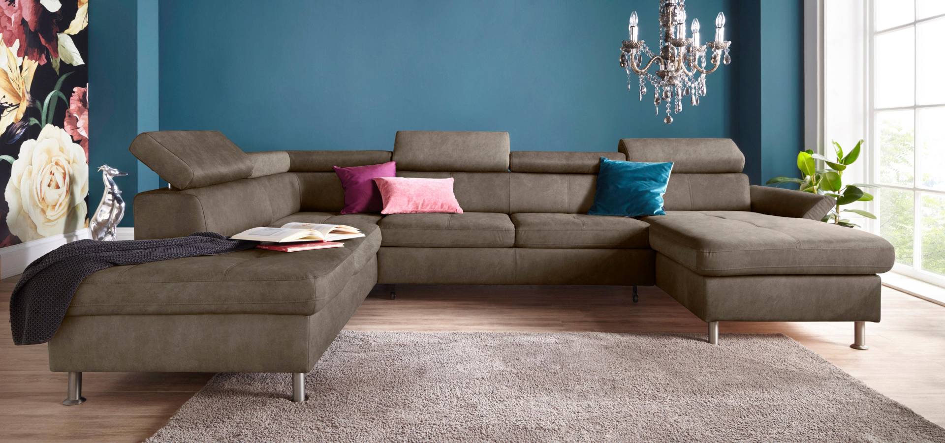 exxpo - sofa fashion Wohnlandschaft »Maretto, bequem und komfortabel, aufwendige Sitzsteppung, U-Form«, inkl. Kopfteilverstellung für mehr Sitzkomfort, wahlweise Bettfunktion exxpo - sofa fashion Wohnlandschaft »Maretto, bequem und komfortabel, aufwendige Sitzsteppung, U-Form«, inkl. Kopfteilverstellung für mehr Sitzkomfort, wahlweise Bettfunktion von exxpo - sofa fashion