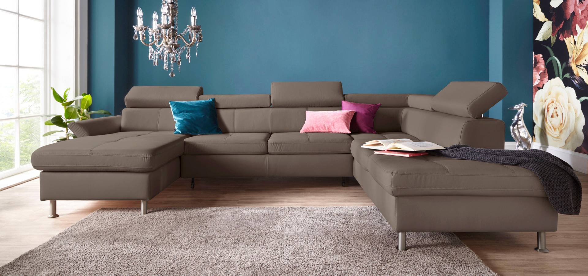 exxpo - sofa fashion Wohnlandschaft »Maretto, bequem und komfortabel, aufwendige Sitzsteppung, U-Form«, inkl. Kopfteilverstellung für mehr Sitzkomfort, wahlweise Bettfunktion exxpo - sofa fashion Wohnlandschaft »Maretto, bequem und komfortabel, aufwendige Sitzsteppung, U-Form«, inkl. Kopfteilverstellung für mehr Sitzkomfort, wahlweise Bettfunktion von exxpo - sofa fashion
