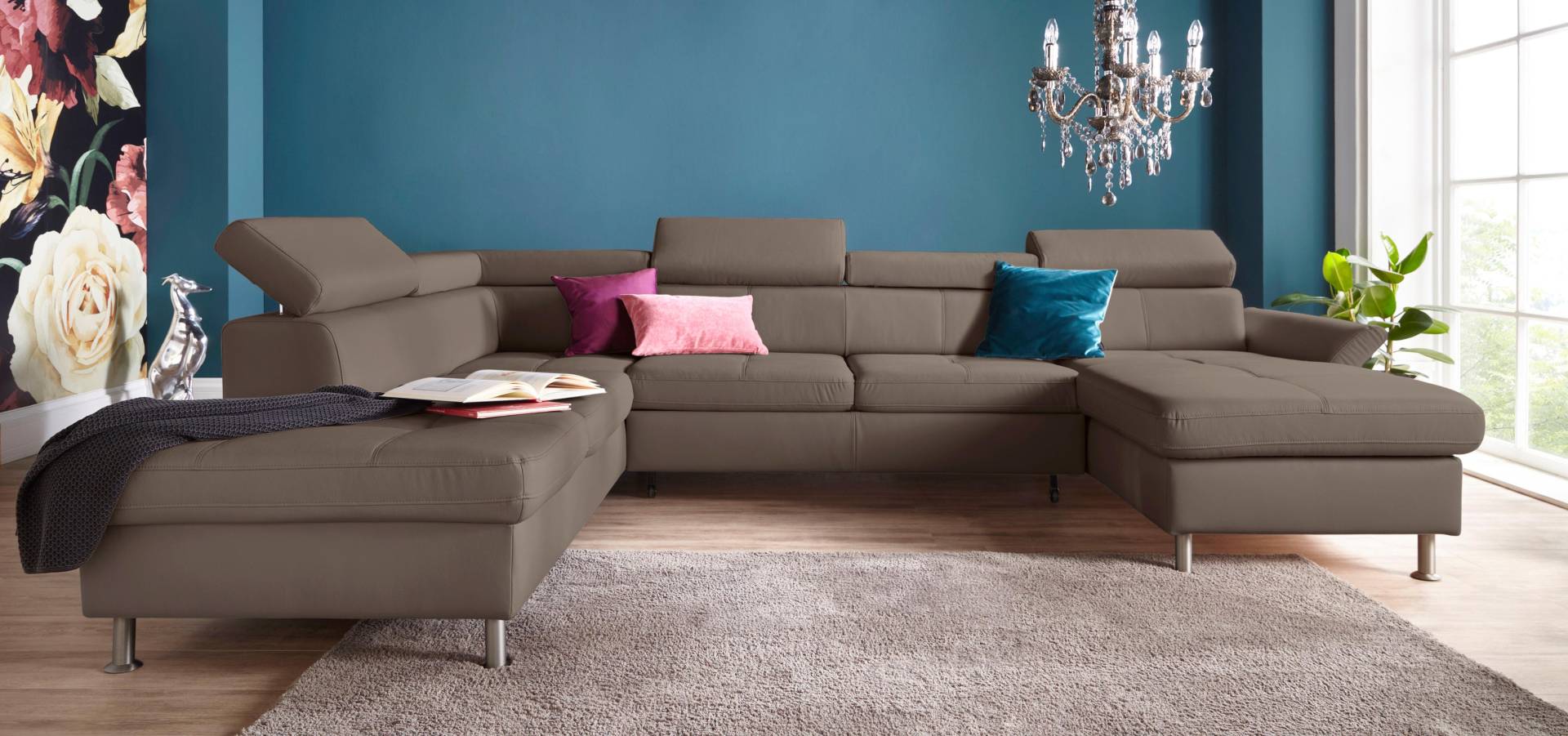 exxpo - sofa fashion Wohnlandschaft »Maretto, bequem und komfortabel, aufwendige Sitzsteppung, U-Form«, inkl. Kopfteilverstellung für mehr Sitzkomfort, wahlweise Bettfunktion exxpo - sofa fashion Wohnlandschaft »Maretto, bequem und komfortabel, aufwendige Sitzsteppung, U-Form«, inkl. Kopfteilverstellung für mehr Sitzkomfort, wahlweise Bettfunktion von exxpo - sofa fashion