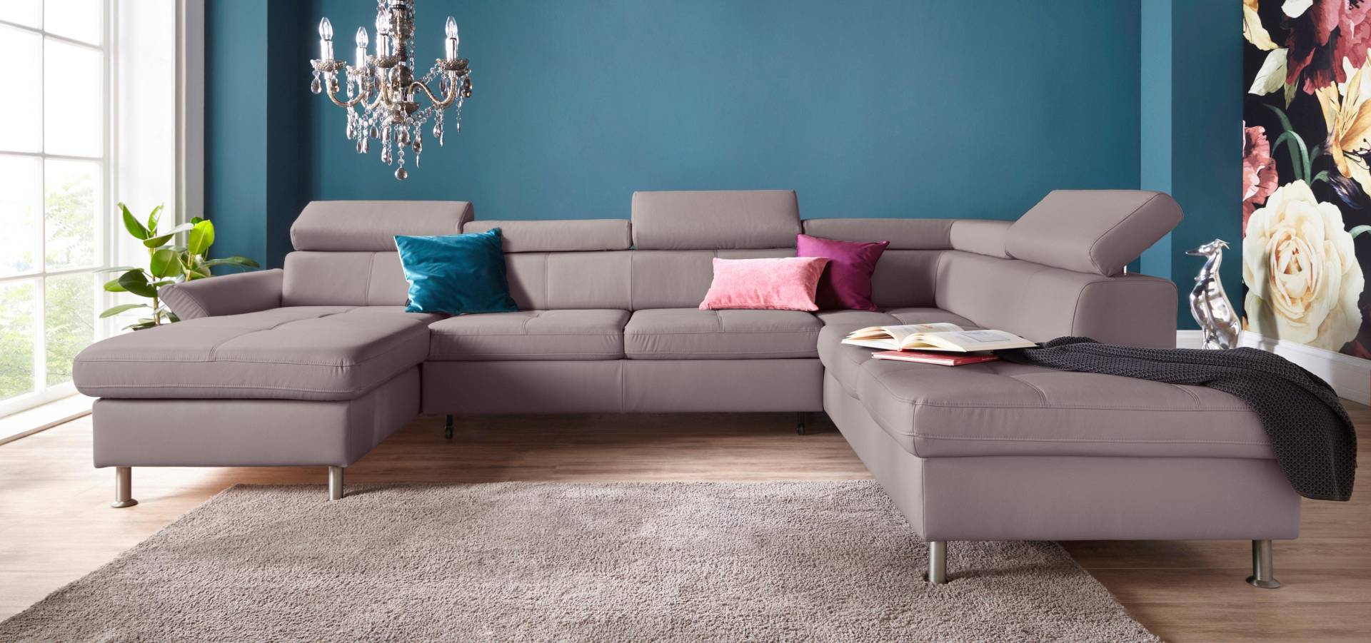 exxpo - sofa fashion Wohnlandschaft »Maretto, bequem und komfortabel, aufwendige Sitzsteppung, U-Form«, inkl. Kopfteilverstellung für mehr Sitzkomfort, wahlweise Bettfunktion exxpo - sofa fashion Wohnlandschaft »Maretto, bequem und komfortabel, aufwendige Sitzsteppung, U-Form«, inkl. Kopfteilverstellung für mehr Sitzkomfort, wahlweise Bettfunktion von exxpo - sofa fashion