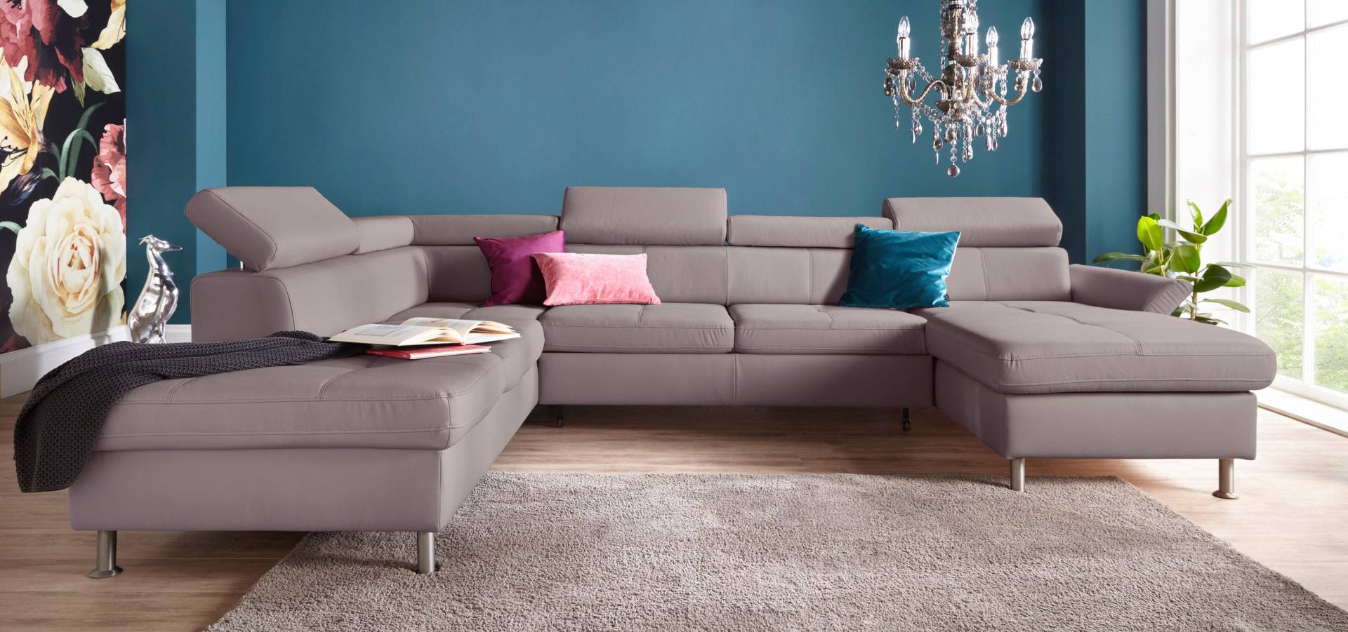 exxpo - sofa fashion Wohnlandschaft »Maretto, bequem und komfortabel, aufwendige Sitzsteppung, U-Form«, inkl. Kopfteilverstellung für mehr Sitzkomfort, wahlweise Bettfunktion exxpo - sofa fashion Wohnlandschaft »Maretto, bequem und komfortabel, aufwendige Sitzsteppung, U-Form«, inkl. Kopfteilverstellung für mehr Sitzkomfort, wahlweise Bettfunktion von exxpo - sofa fashion