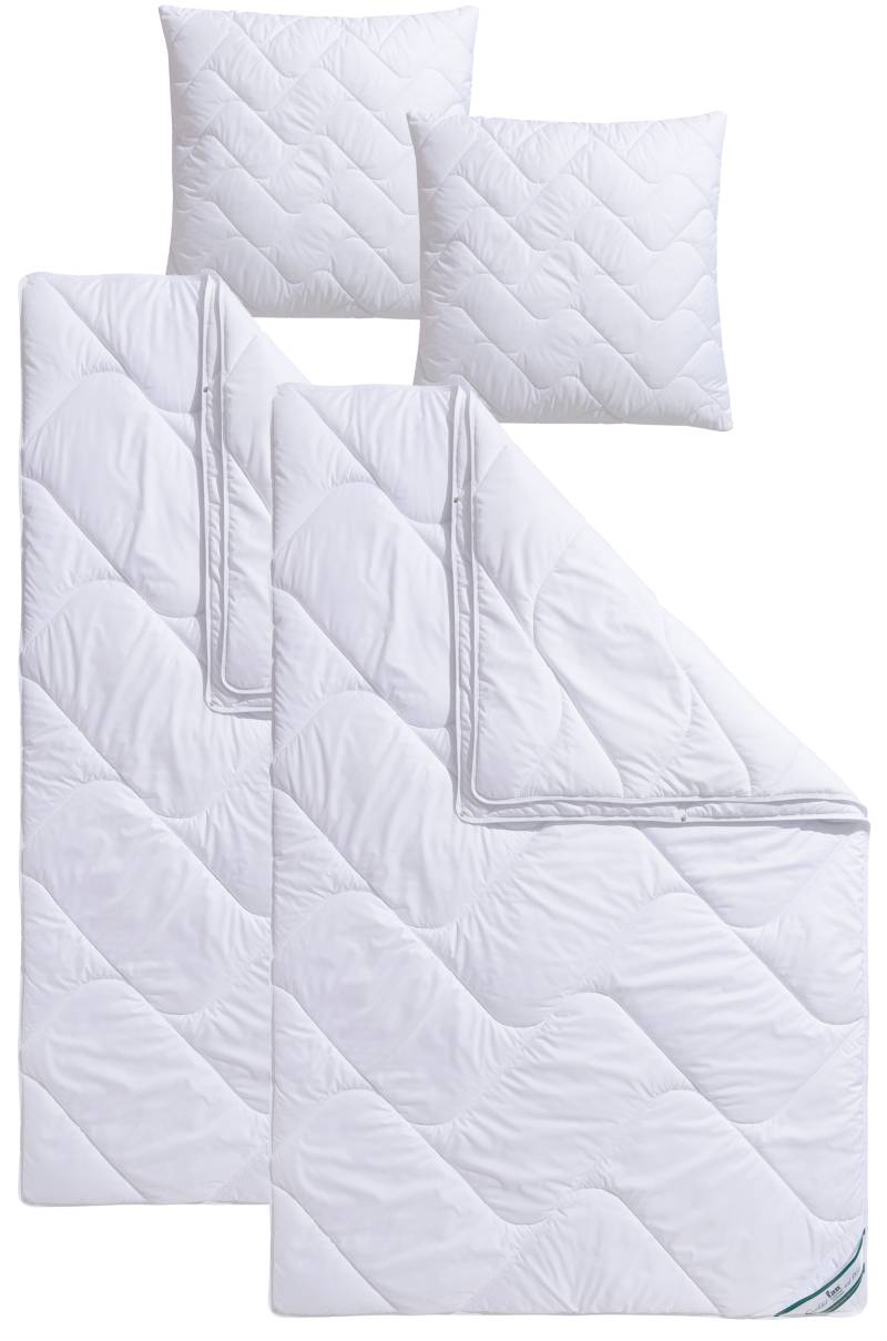 fan Microfaserbettdecke + Kopfkissen »Bettwaren-Set in 135x200 cm, für Sommer oder 4-Jahreszeiten«, (Spar-Set, 4-Tlg.) von fan