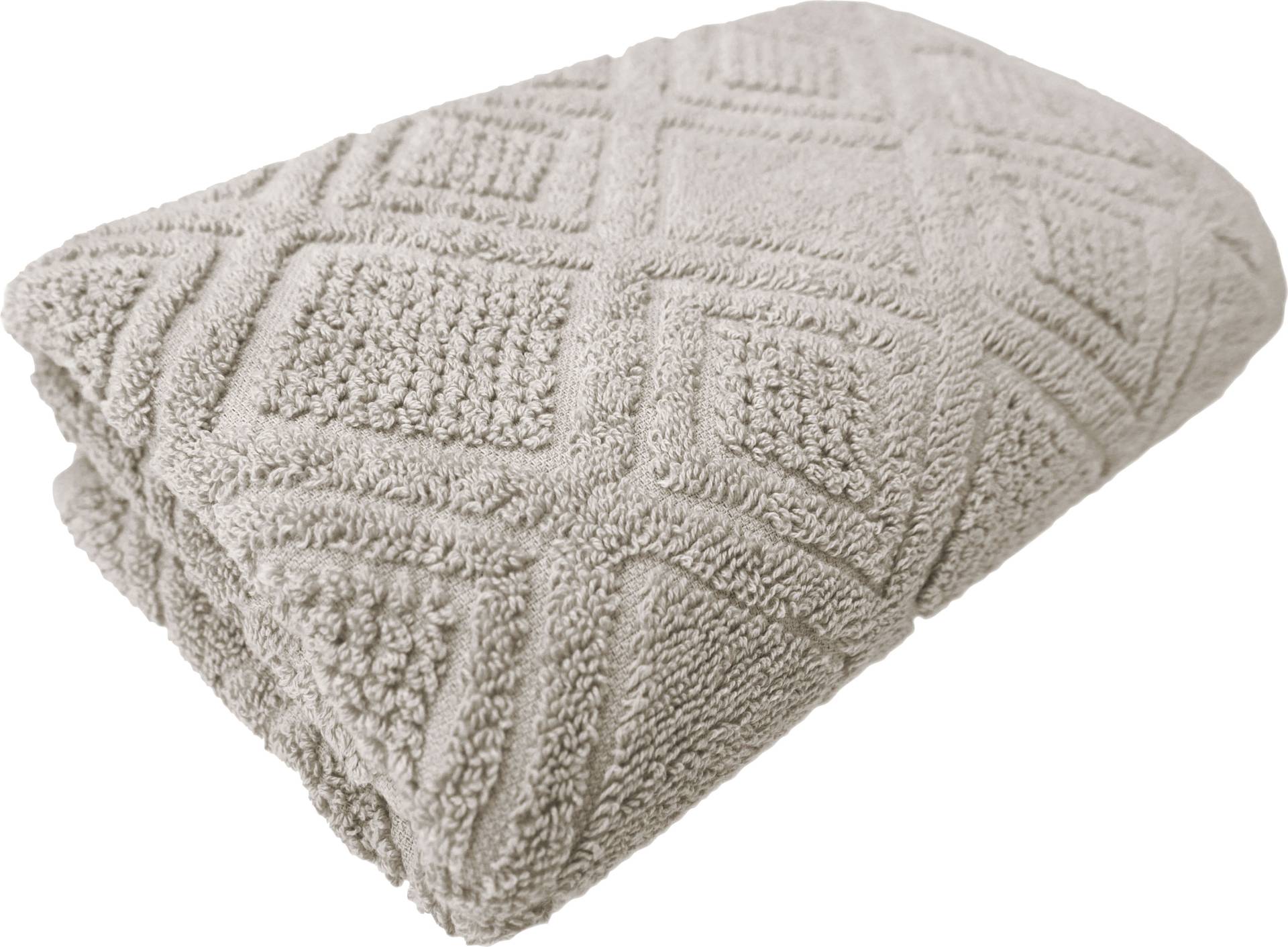 framsohn frottier Handtuch Set »Mosaik«, (2 St., 2er Set Handtücher 50 x 100 cm), gemustert, fein gewalkter Feinzwirn, hergestellt in Österreich von framsohn frottier