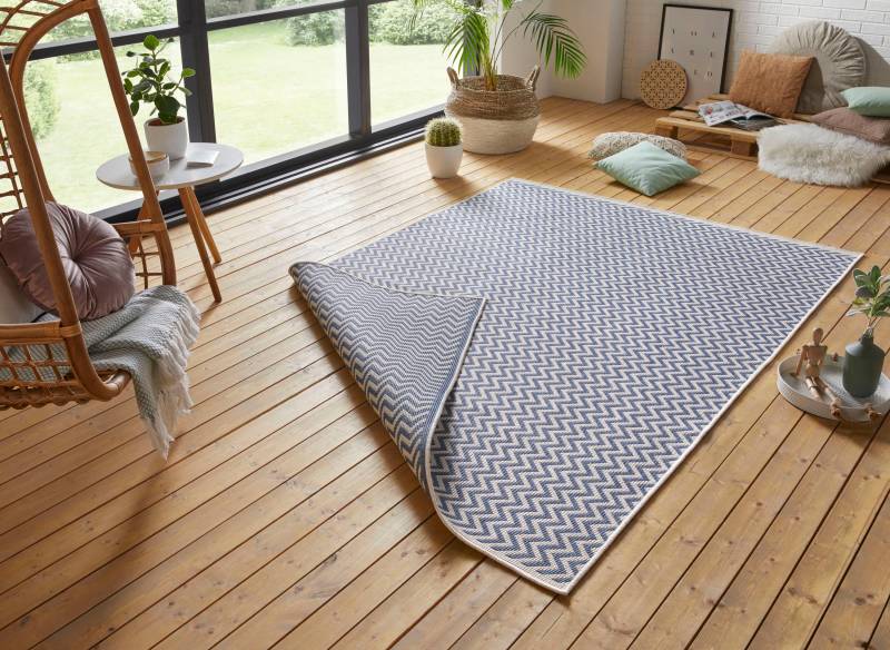 freundin Home Collection Teppich »Ivy 2 Wendeteppich«, rechteckig, 5 mm Höhe, In-& Outdoor, Teppich, Wetterfest, Balkon, Garten, Wohnzimmer, Modern von freundin Home Collection