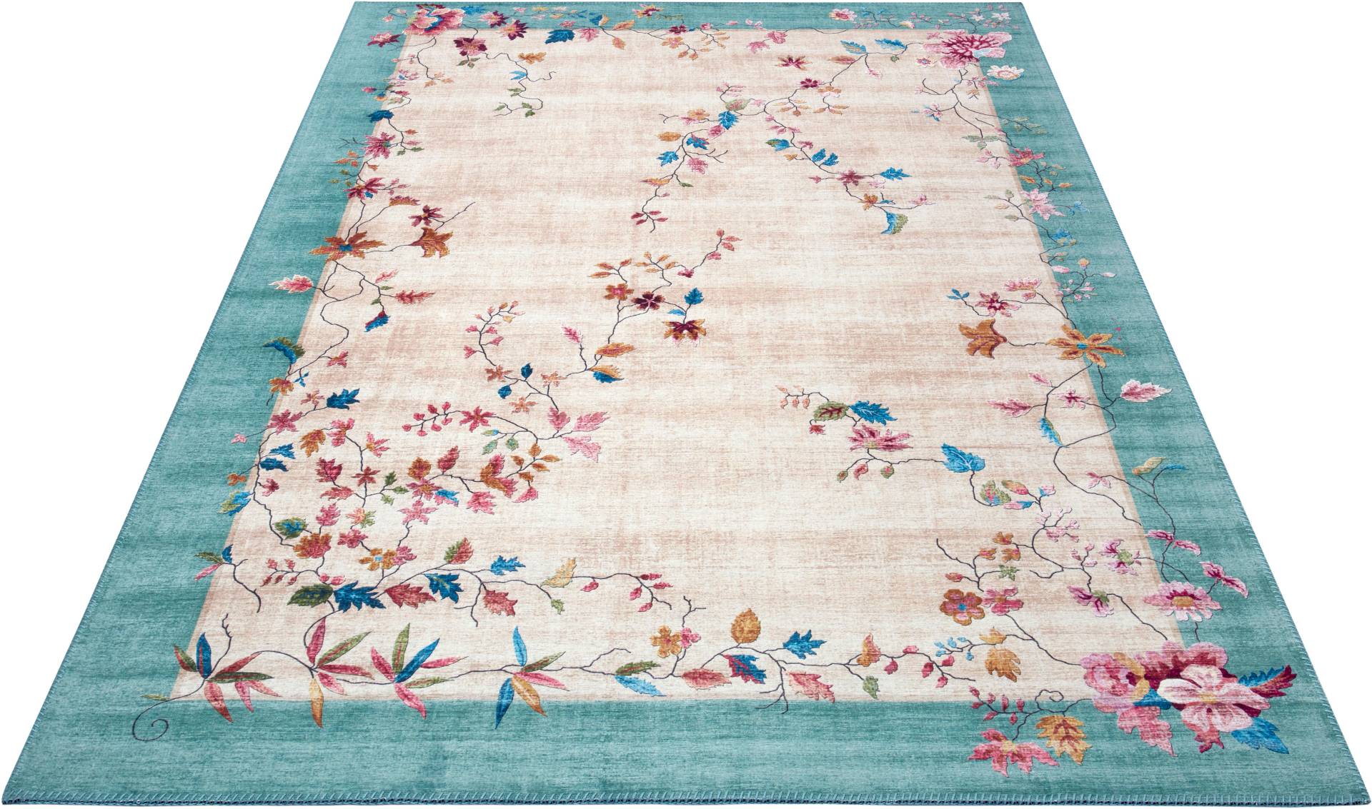 freundin Home Collection Designteppich »Gloriosa«, rechteckig, Vintage Design, Orient Optik, Florales Muster, Kurzflor, Wohnzimmer von freundin Home Collection