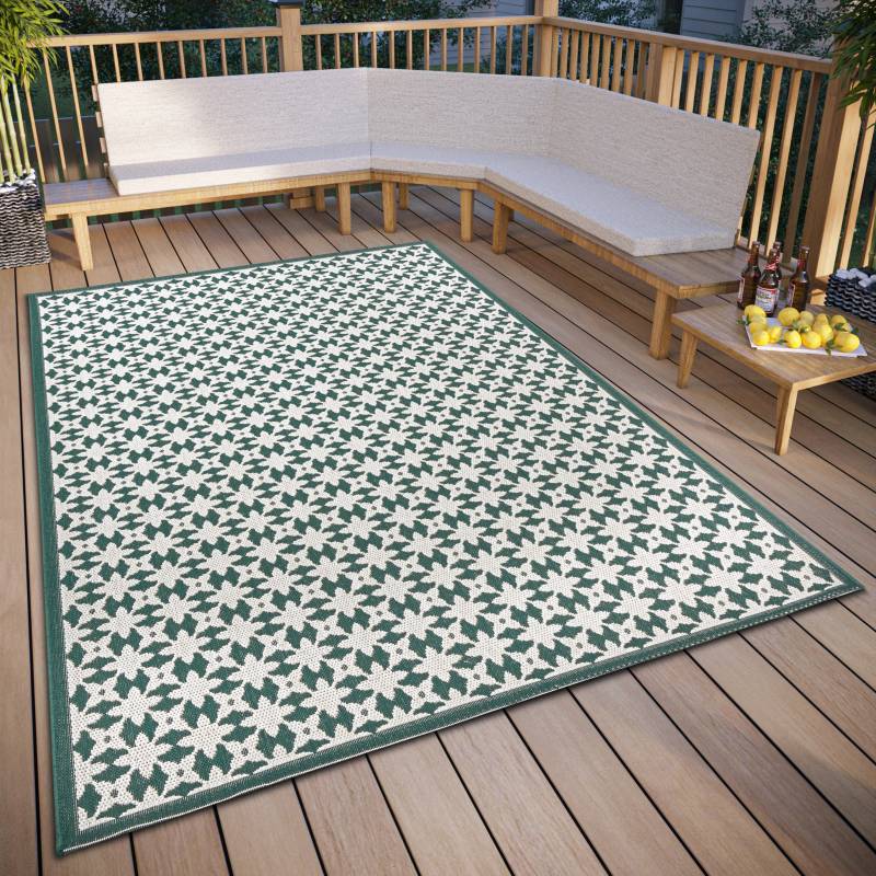 freundin Home Collection Teppich »Antonia«, rechteckig, 3 mm Höhe, In und Outdoor, Flachgewebe, wetterfest, pflegeleicht, robust von freundin Home Collection