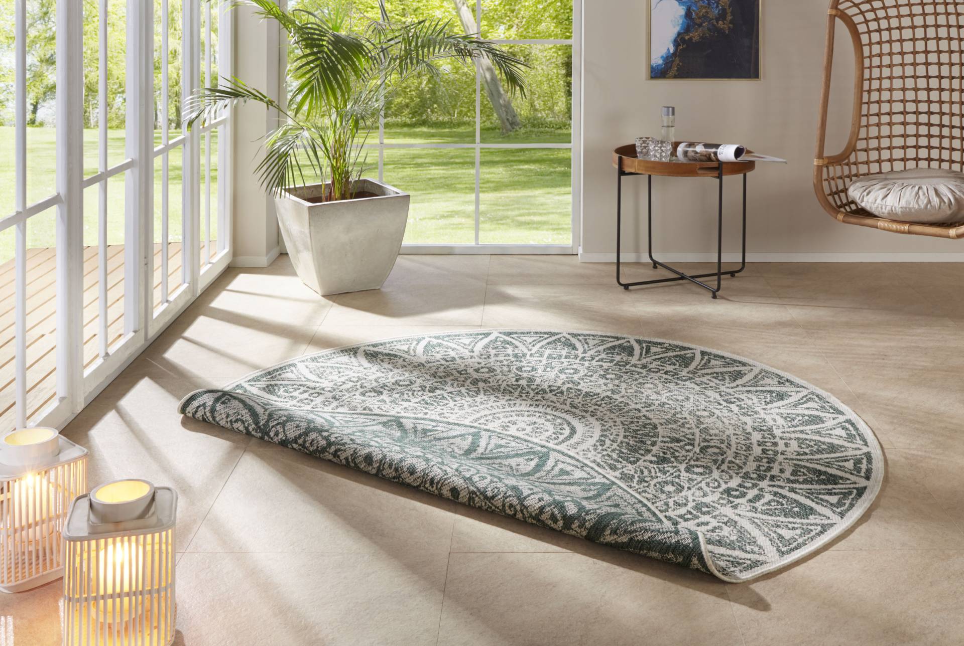 freundin Home Collection Teppich »Lilja Wendeteppich«, rund, 5 mm Höhe, In-& Outdoor, beidseitig, Wetterfest, Balkon, Garten, Wohnzimmer freundin Home Collection Teppich »Lilja Wendeteppich«, rund, 5 mm Höhe, In-& Outdoor, beidseitig, Wetterfest, Balkon, Garten, Wohnzimmer von freundin Home Collection