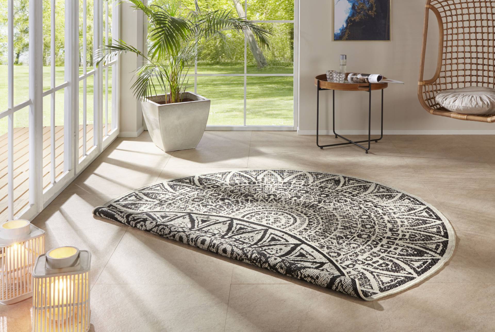 freundin Home Collection Teppich »Lilja Wendeteppich«, rund, 5 mm Höhe, In-& Outdoor, beidseitig, Wetterfest, Balkon, Garten, Wohnzimmer freundin Home Collection Teppich »Lilja Wendeteppich«, rund, 5 mm Höhe, In-& Outdoor, beidseitig, Wetterfest, Balkon, Garten, Wohnzimmer von freundin Home Collection