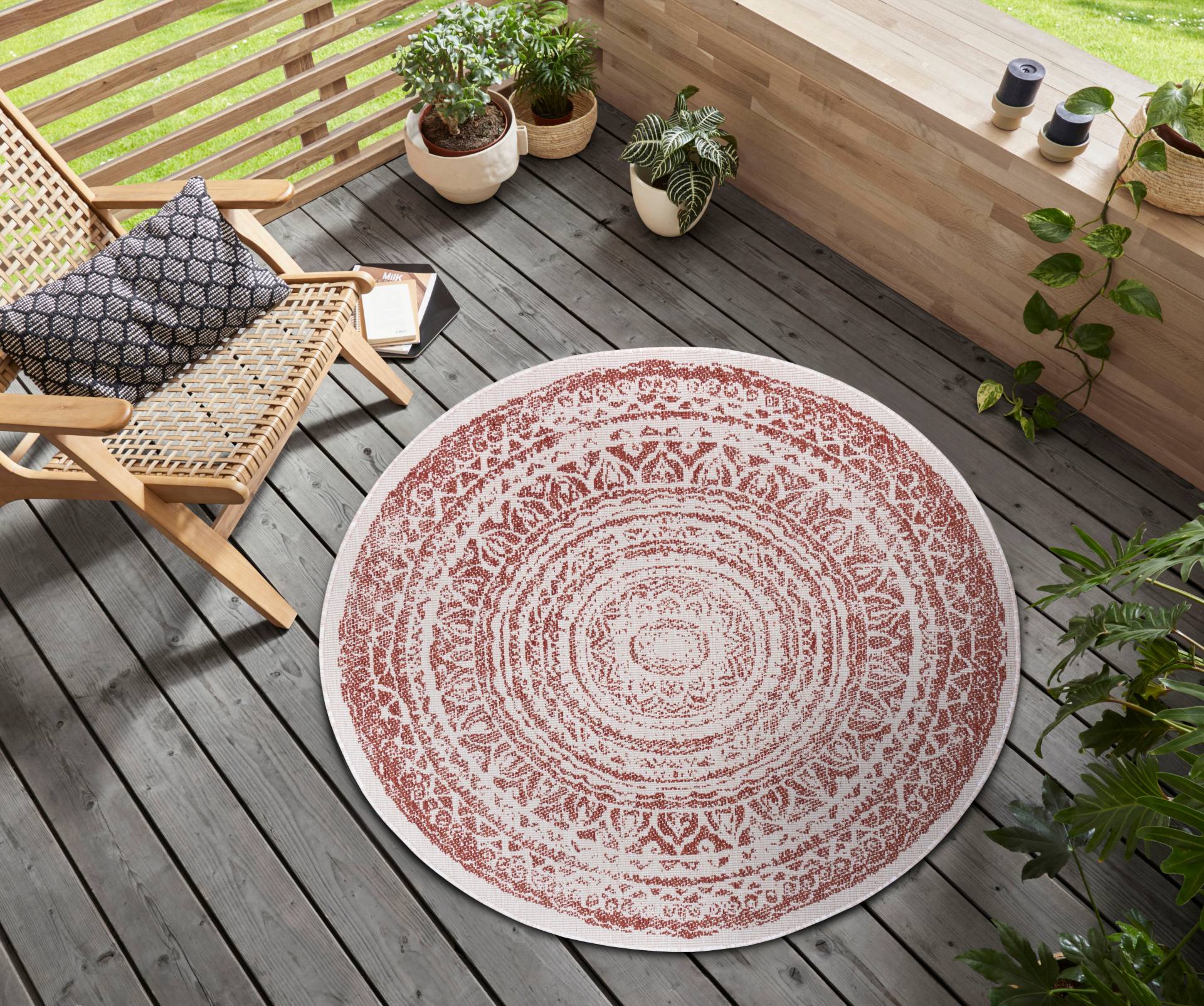 freundin Home Collection Teppich »Rosica«, rund, 5 mm Höhe, In-& Outdoor, Wetterfest, Balkon, Garten, Wohnzimmer, Wasserfest freundin Home Collection Teppich »Rosica«, rund, 5 mm Höhe, In-& Outdoor, Wetterfest, Balkon, Garten, Wohnzimmer, Wasserfest von freundin Home Collection